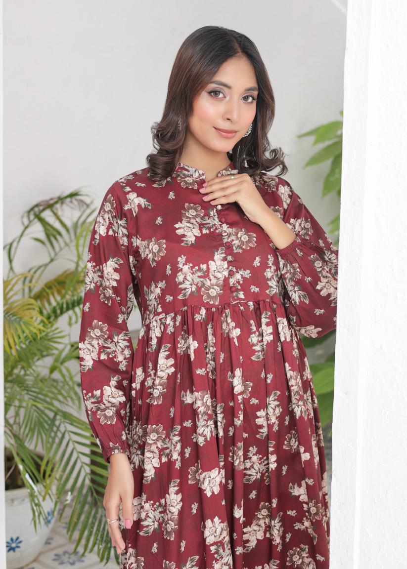 Linen frock 544552 Wine Luxe