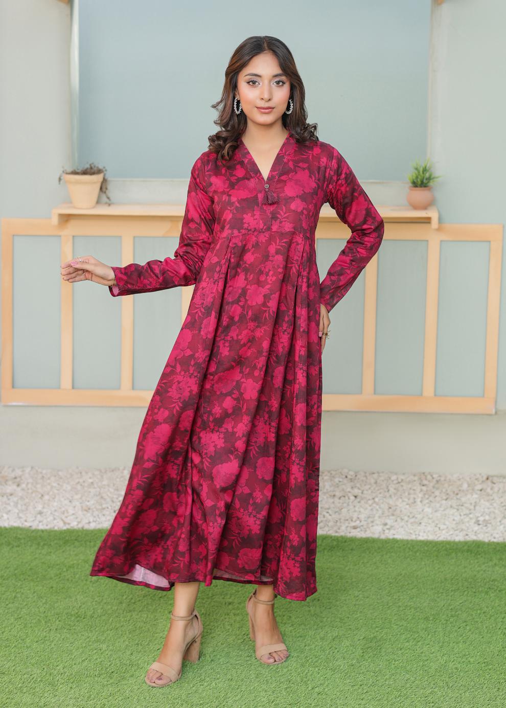 Linen frock 544554 Very Berry