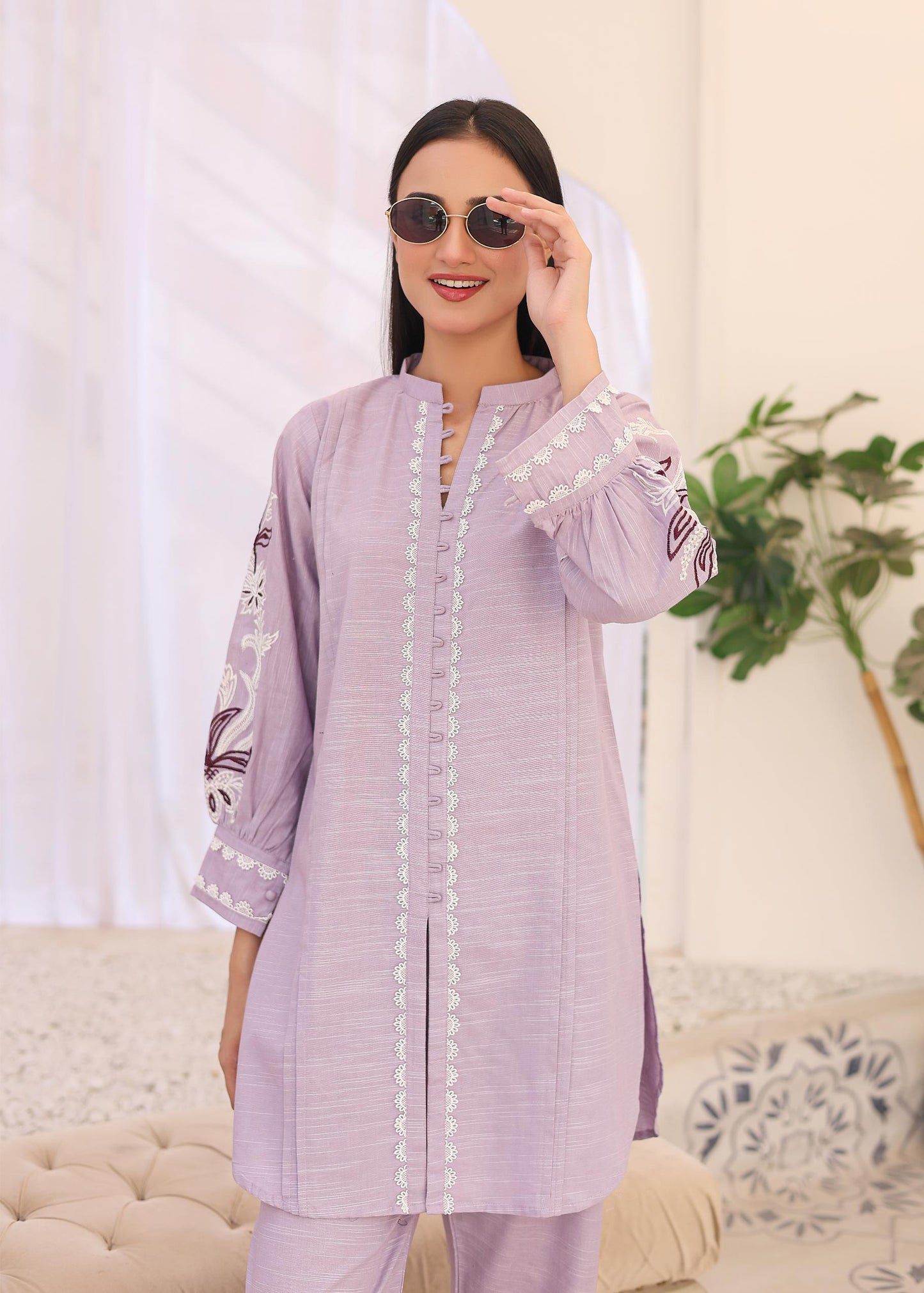 khaddar solid 2pc -79329 lylac