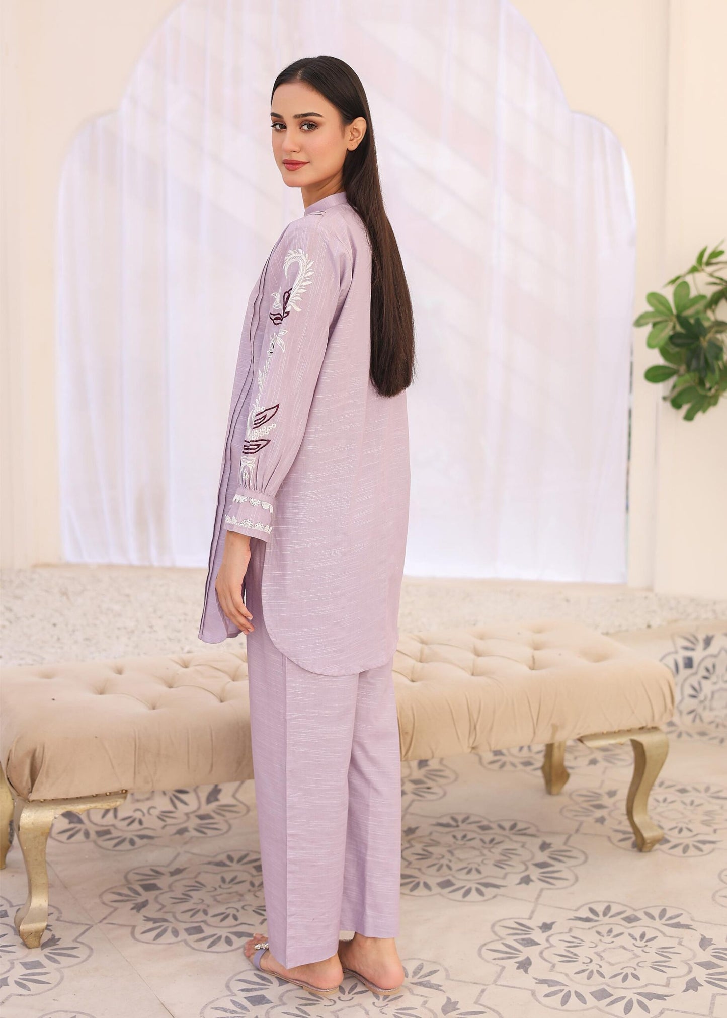 khaddar solid 2pc -79329 lylac