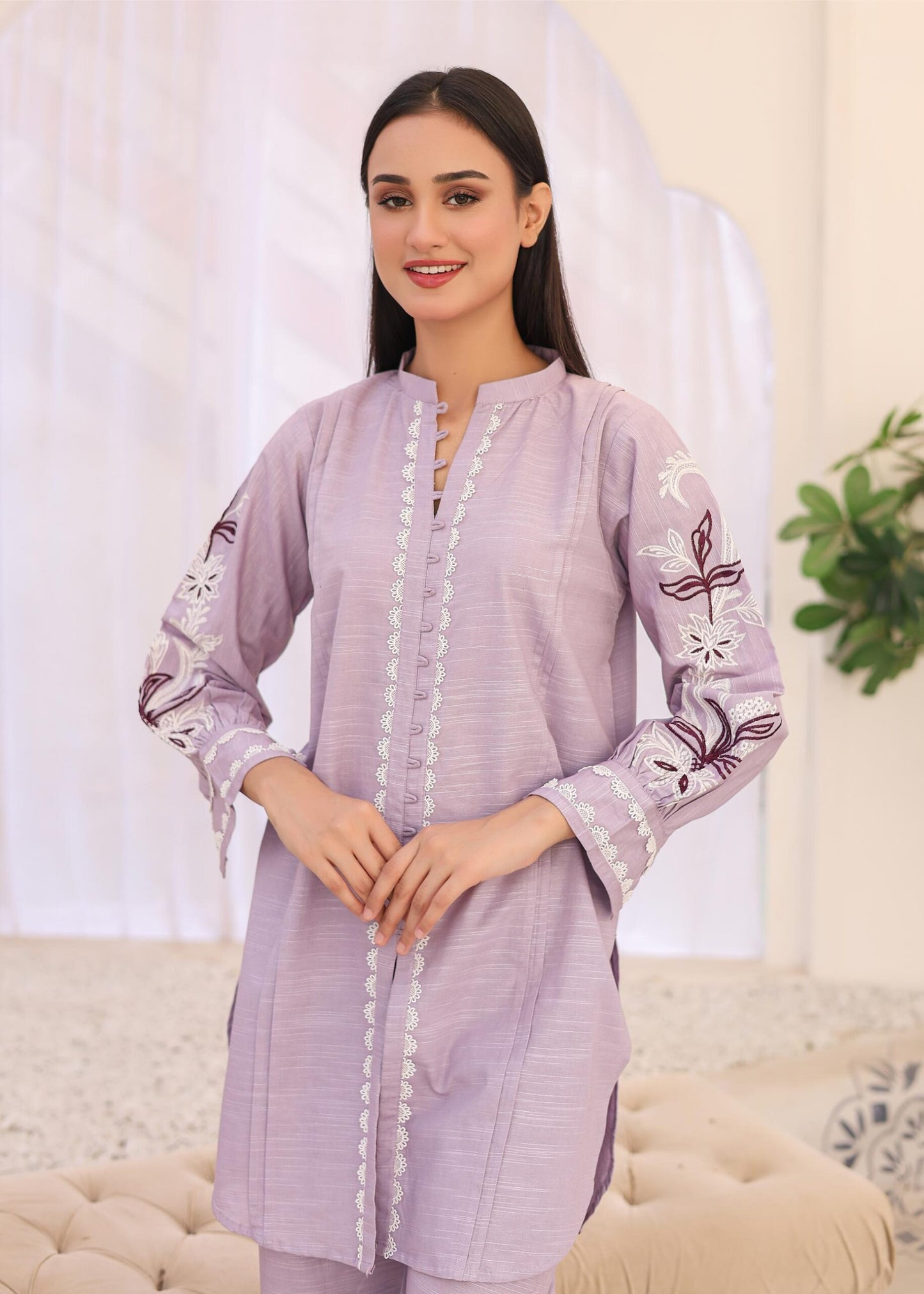 khaddar solid 2pc -79329 lylac
