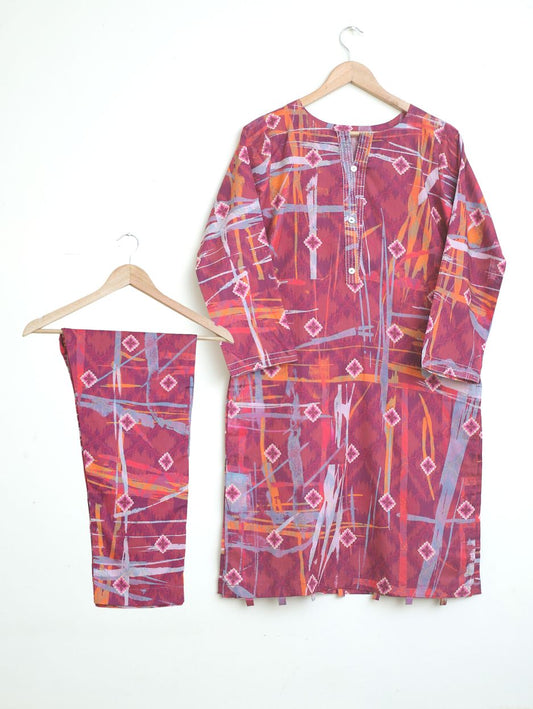 Lawn 2pc set-  maroonMX 78615