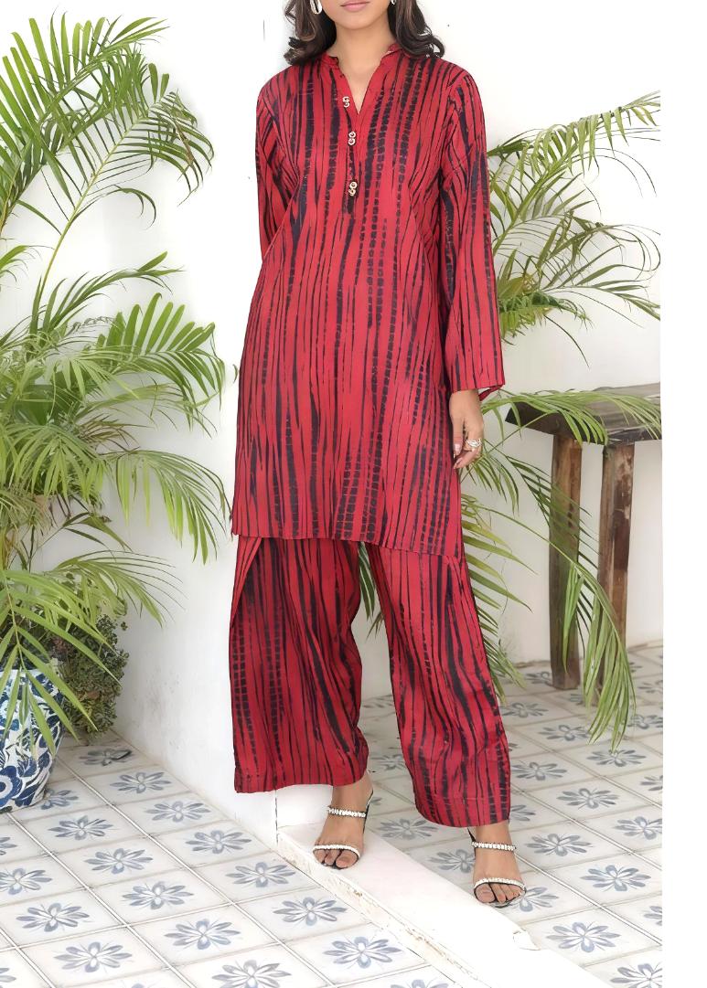 linen co-ordset 81250 Red