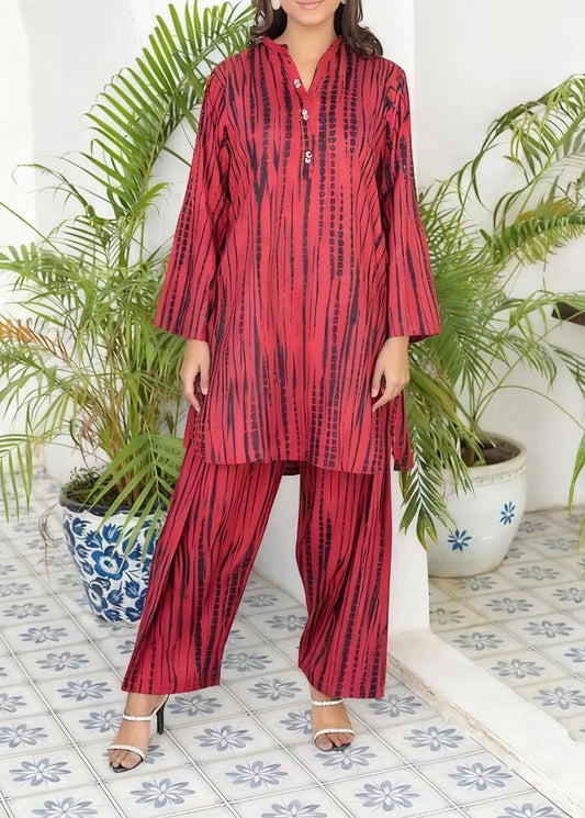 linen co-ordset 81250 Red