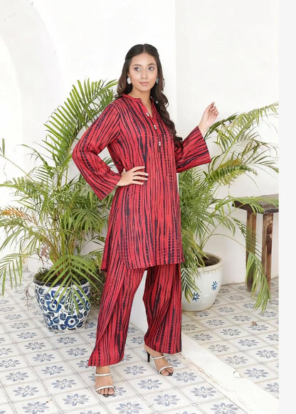 linen co-ordset 81250 Red