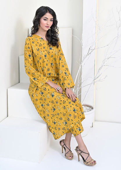 Aline 2pc set-79015 mustardGrn