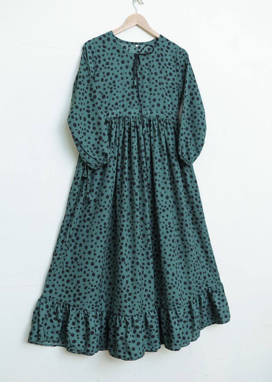 Georgette maxi 10158 green