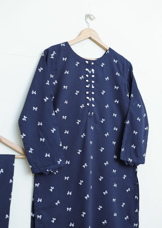 Linen 2pc set-78779 navyWhite