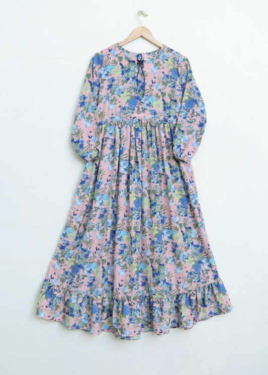 Georgette maxi 10162 pinkBlue