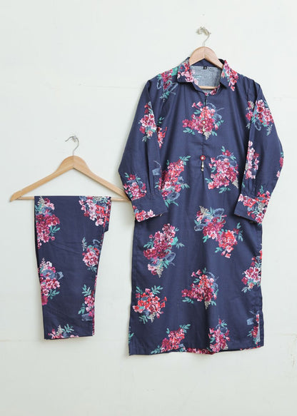 printed 2pc - navy 79103