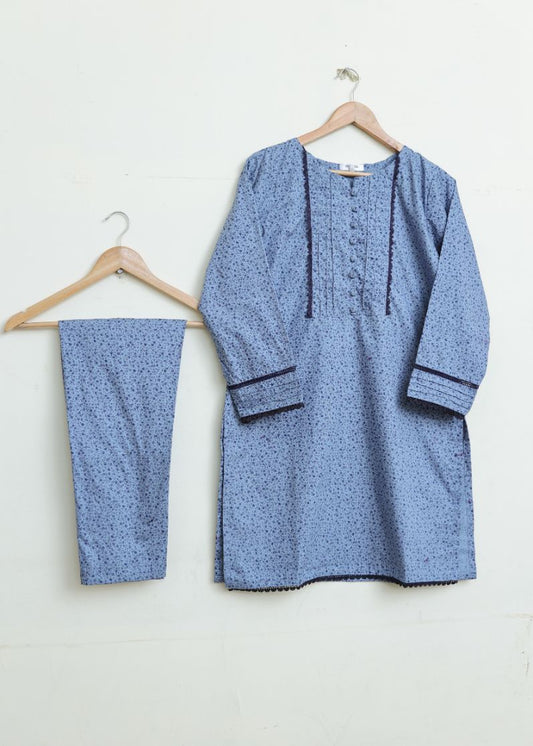 Cotton 2pc set-79115- blue