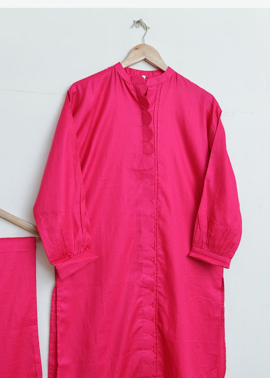 jacquard 2pc - hotpink- 79032
