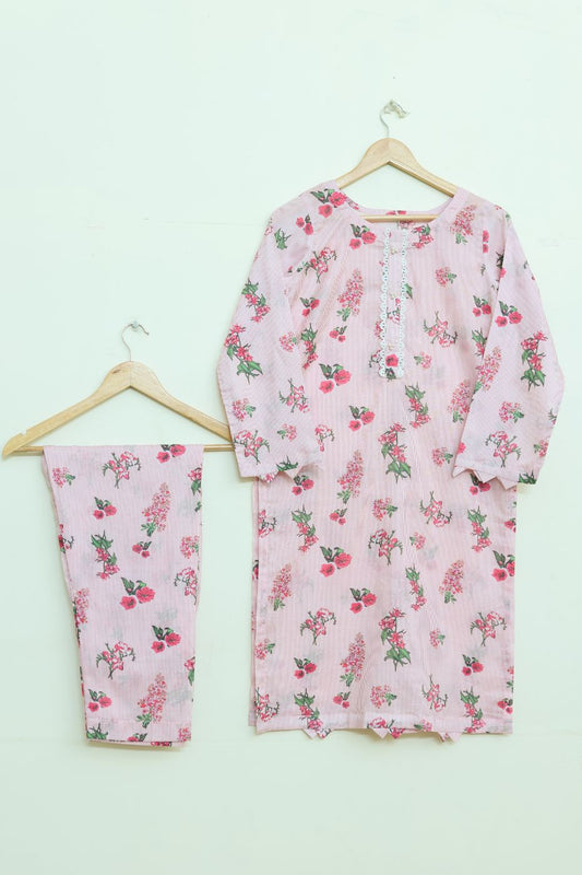 Lawn 2pc set-78744  pinklines