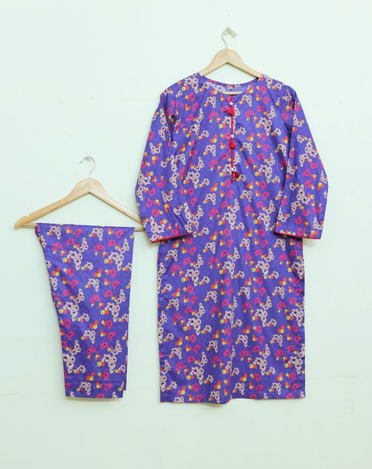 Lawn 2pc set-78734 Royalpnk