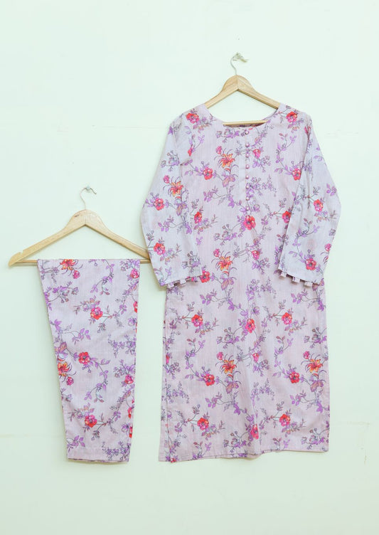 Lawn 2pc set-78733 teapnkShambray
