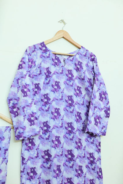 Lawn 2pc set-78738 purpleAbstract