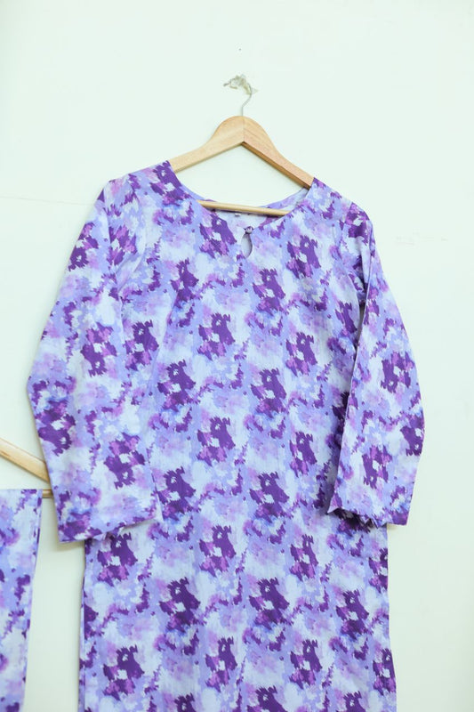 Lawn 2pc set-78738 purpleAbstract