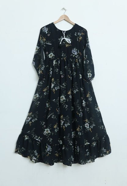 chiffon maxi  blackmotifmx 10130