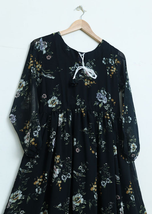 chiffon maxi  blackmotifmx 10130