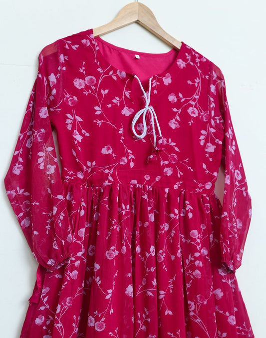 chiffon maxi  magenta3 10128