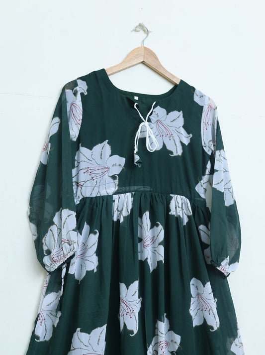 chiffon maxi  bottleGreenwhite 10126