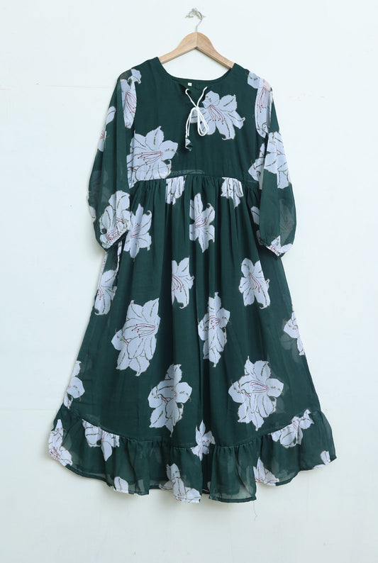 chiffon maxi  bottleGreenwhite 10126