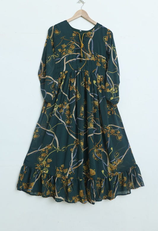 chiffon maxi  BottleGrGold 10137