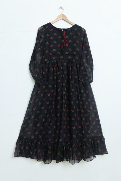 chiffon maxi  blackRedfl 10135