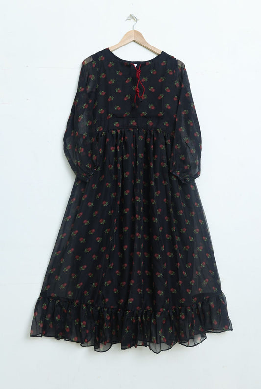 chiffon maxi  blackRedfl 10135