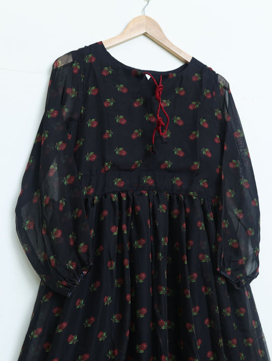 chiffon maxi  blackRedfl 10135