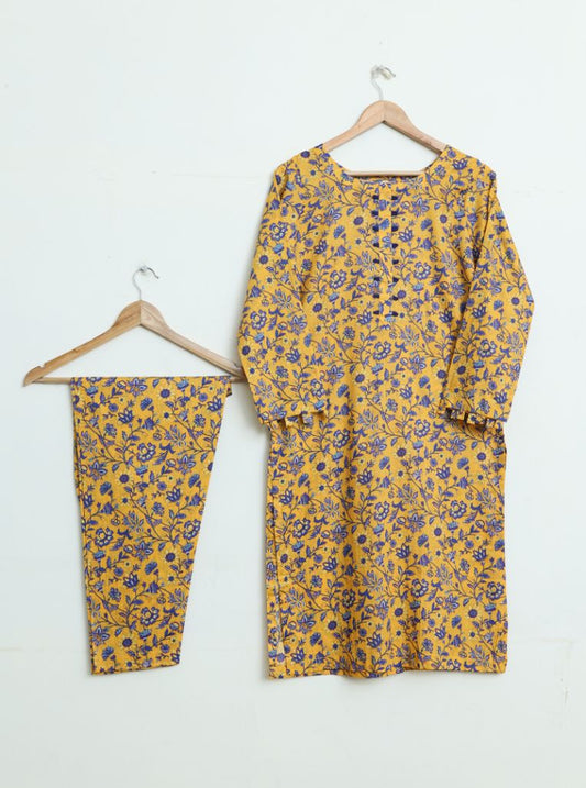 Lawn 2pc set-78753 yellowN