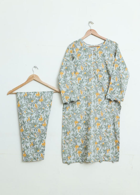 Lawn 2pc set-78756 leafyell