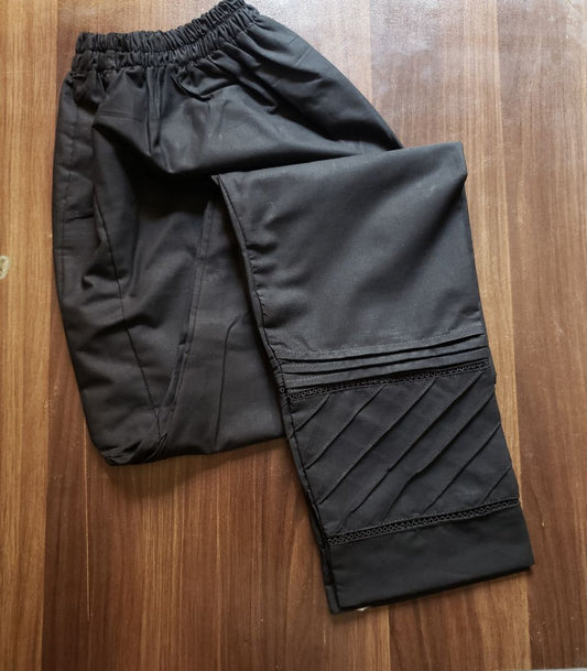 cotton emb pants 110-black