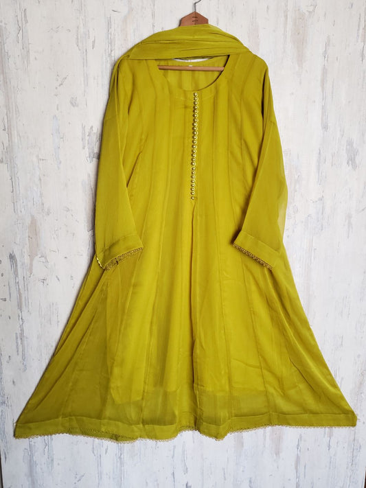 Chiffon kali 3pc suit- DHANI
