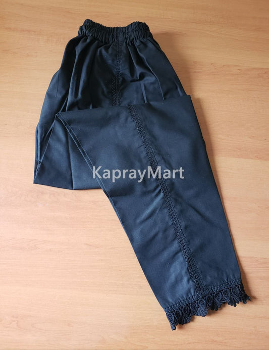 cotton pants 9852- black
