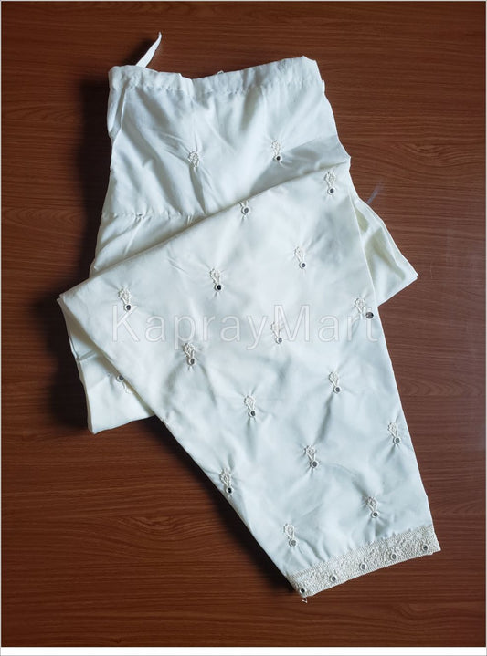 cotton shalwar- 70015 offwhite