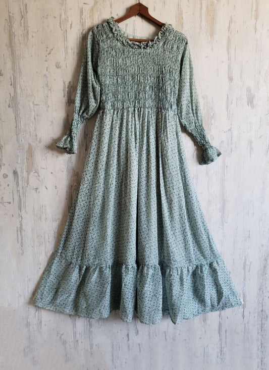 chiffon maxi 9825 seagree