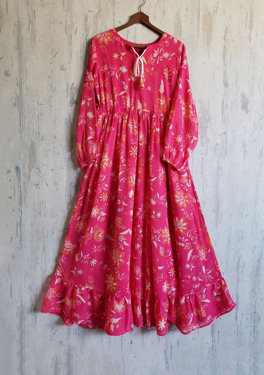 chiffon maxi  9848 hotpink
