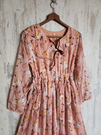 chiffon maxi  9857 pinkFloral