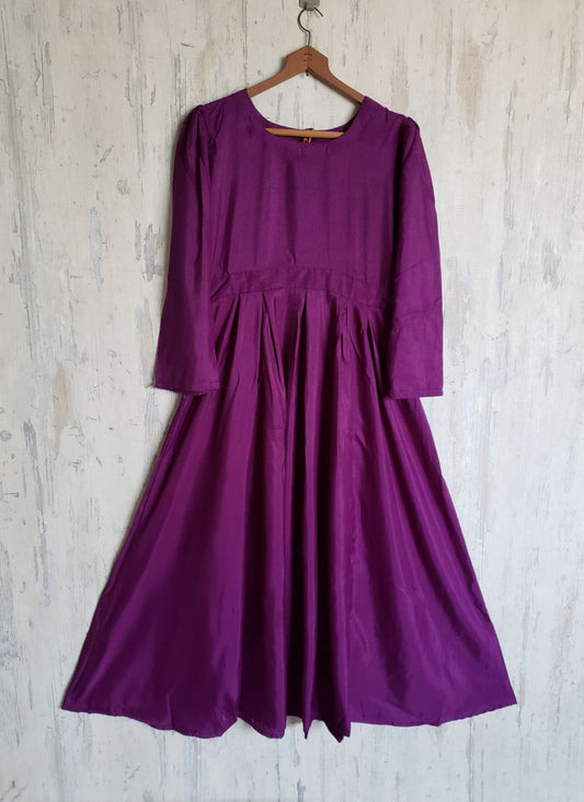 russian silk frock- 85216 -purple