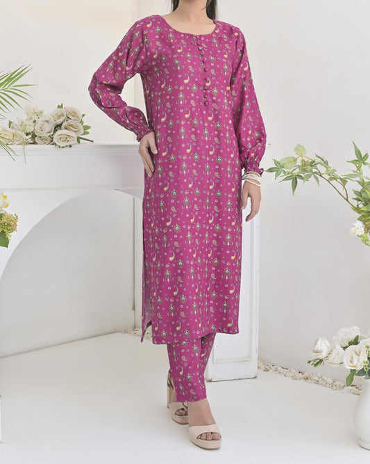 printed 2pc - 79273 hotpink