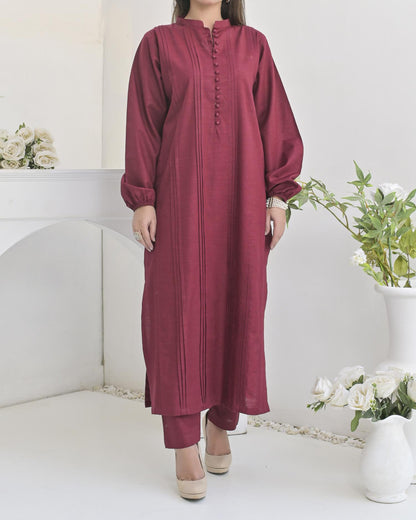 khaddar 2pc -79251 maroon