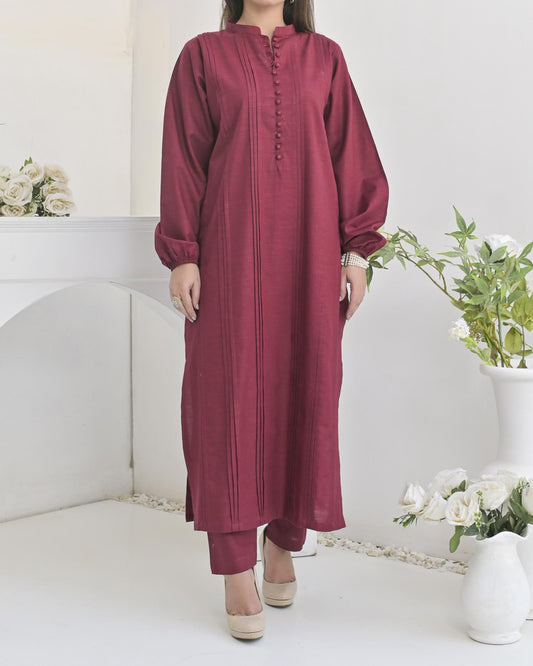 khaddar 2pc -79251 maroon