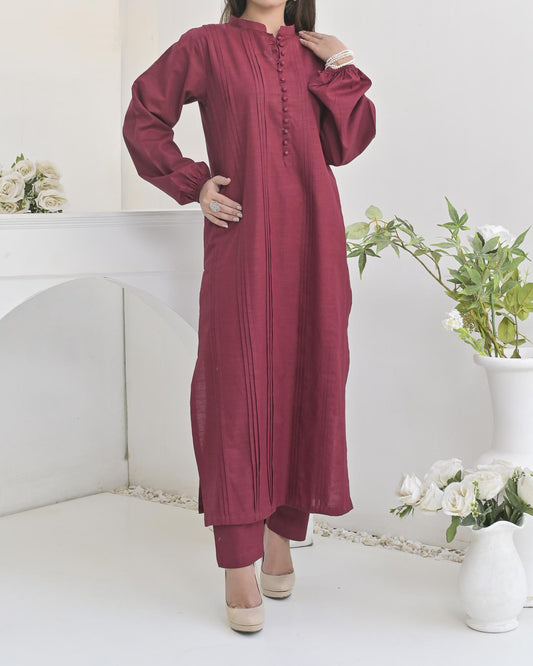 khaddar 2pc -79251 maroon