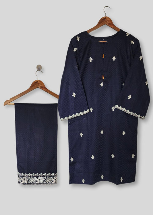 Jacquard emb 2pc - Navy 79338