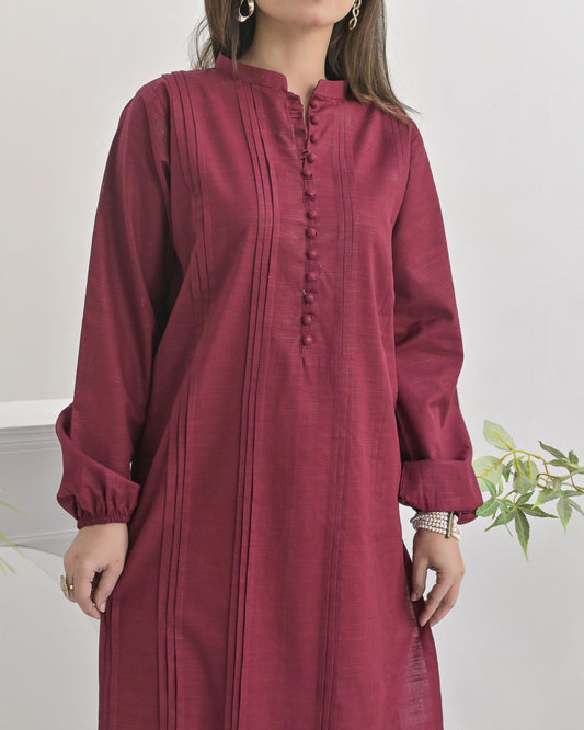 khaddar 2pc -79251 maroon33