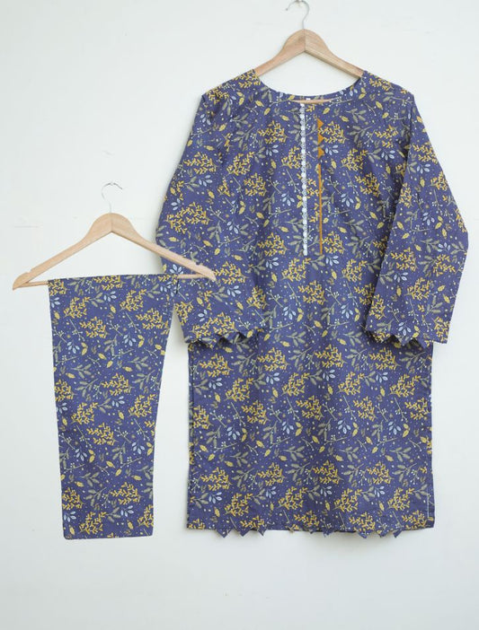 Lawn 2pc set-  navyYellow 78609