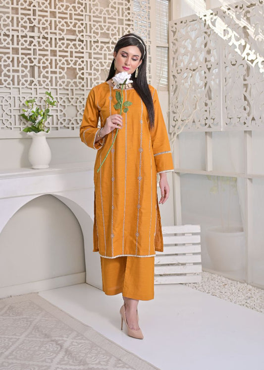 khaddar emb 2pc -79224 mustard