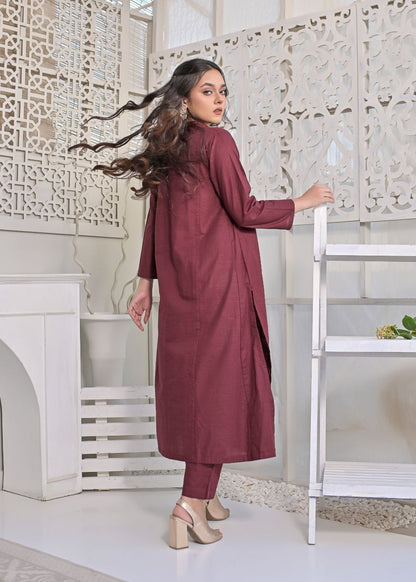 khaddar 2pc -79221 maroon