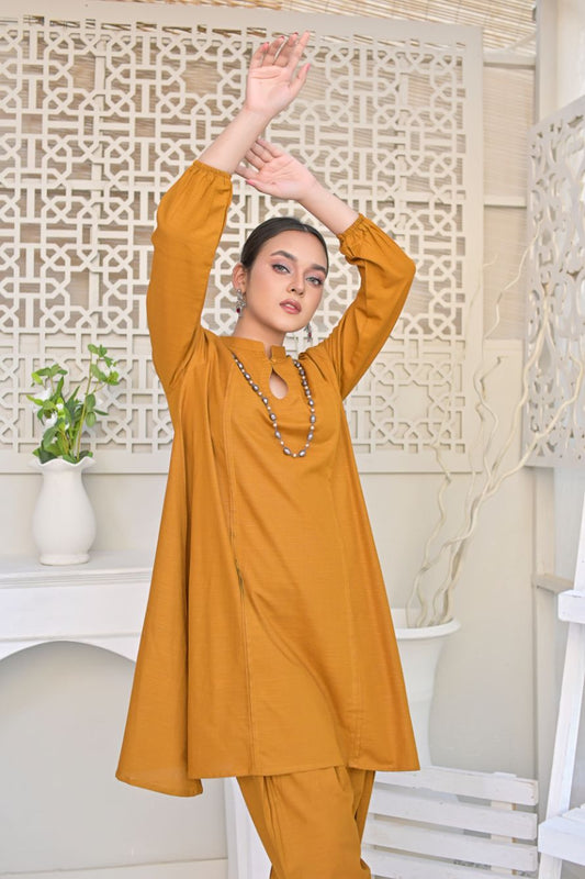 khaddar 2pc -79216 mustard